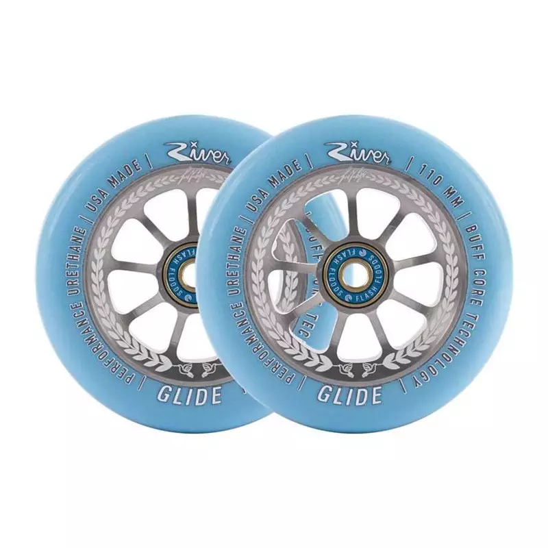 Paire de roues trottinette RIVER WHEELS Glide Juzzy Carter Serenity 110mm