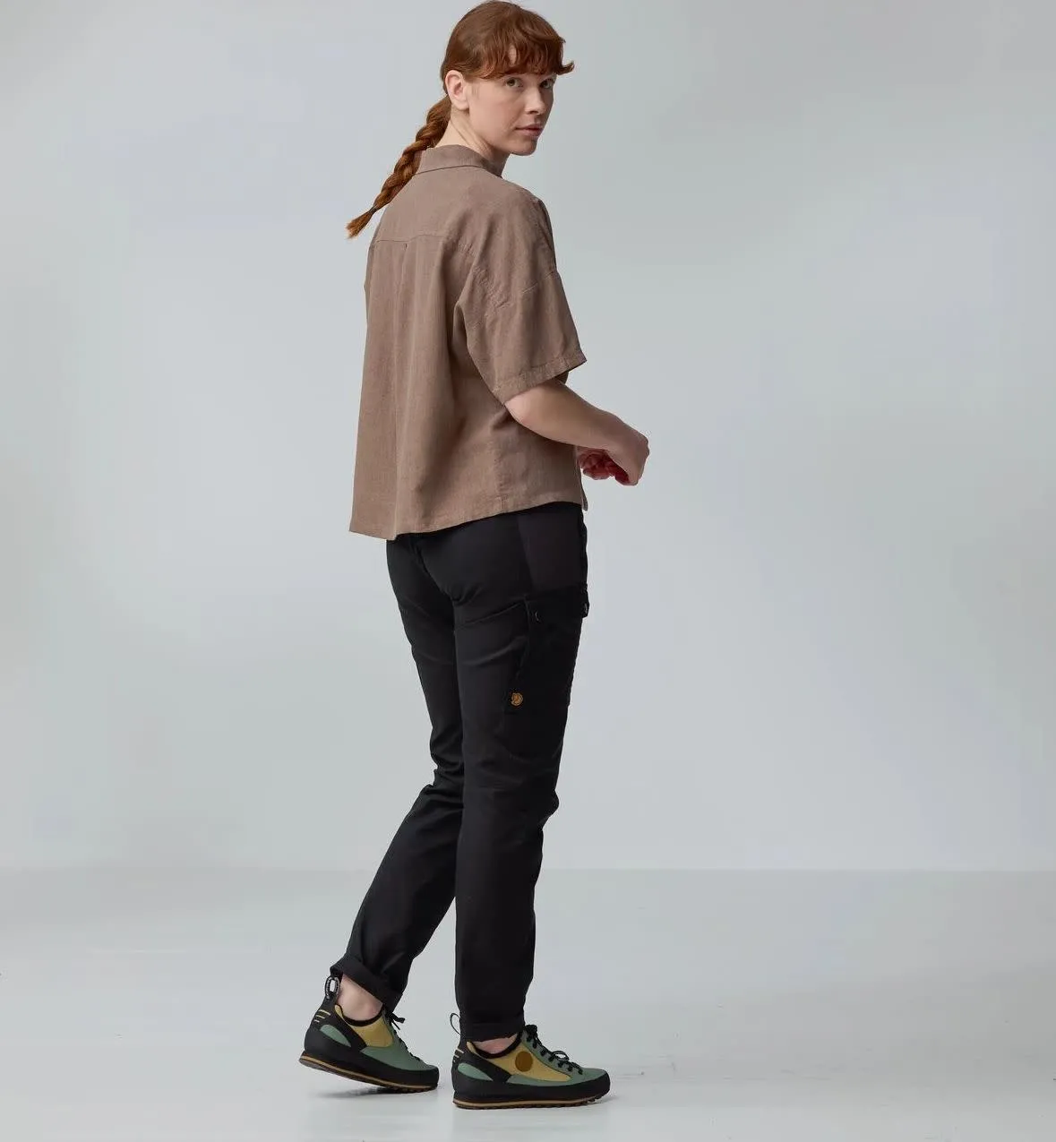 Fjällräven Övik Hemp Camp Shirt Ss W Mountain Blue