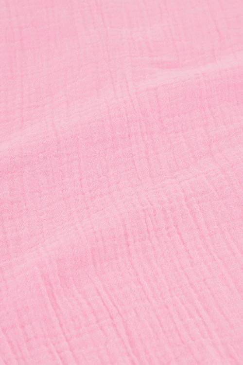 Roze blouse met wijde mouwen en strik