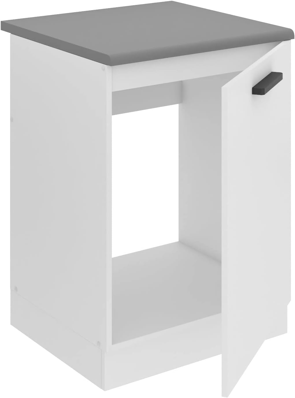 Belini Unterschrank Küche, Spülenunterschrank 60 cm Breite. SDZ Küchenunterschrank ohne Arbeitsplatte. Spülenschrank mit 1 Tür, Weiß matt