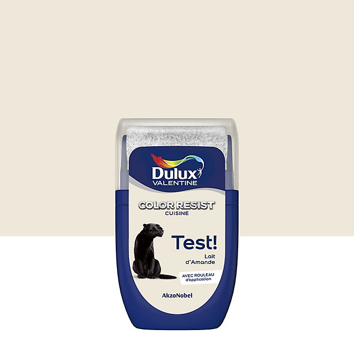 Testeur de peinture Color Resist cuisine Dulux Valentine mat lait d'amande 30ml