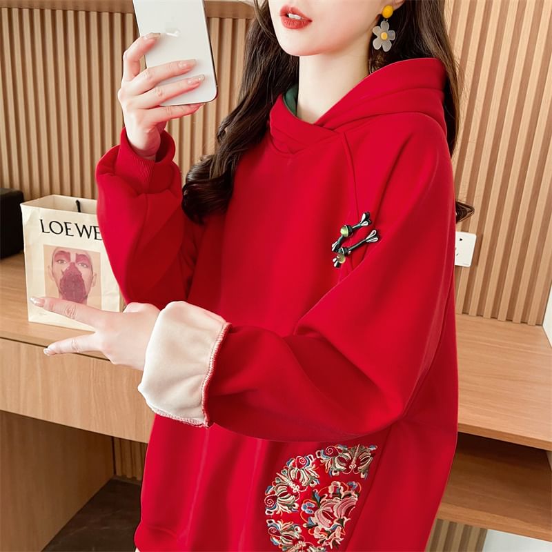 Honey River - Geborduurde losse hoodie