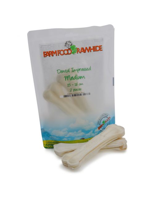 Farm Food Rawhide Dental Impressed Rund - Hondensnacks