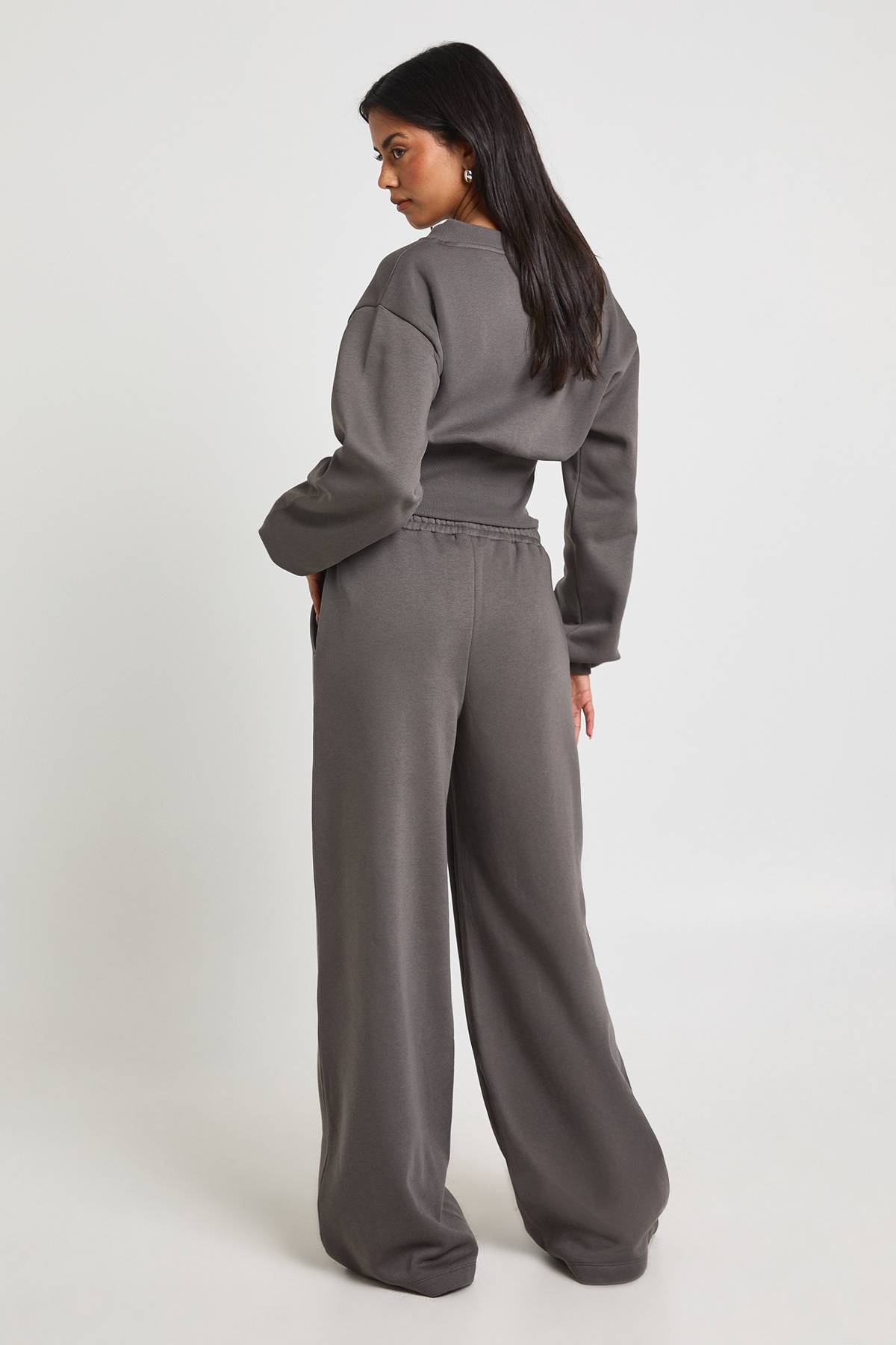 boohoo Ensemble de Survêtement Sweat Col V Taille Basse