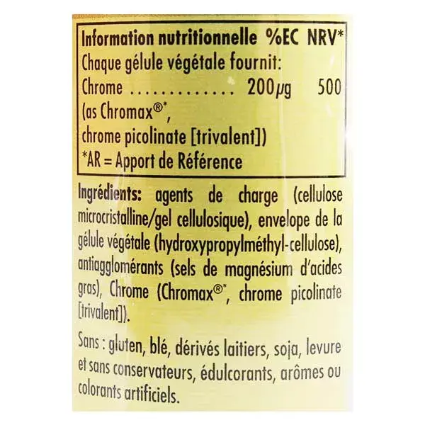 Solgar Picolinato de Cromo 200 μg 90 cápsulas