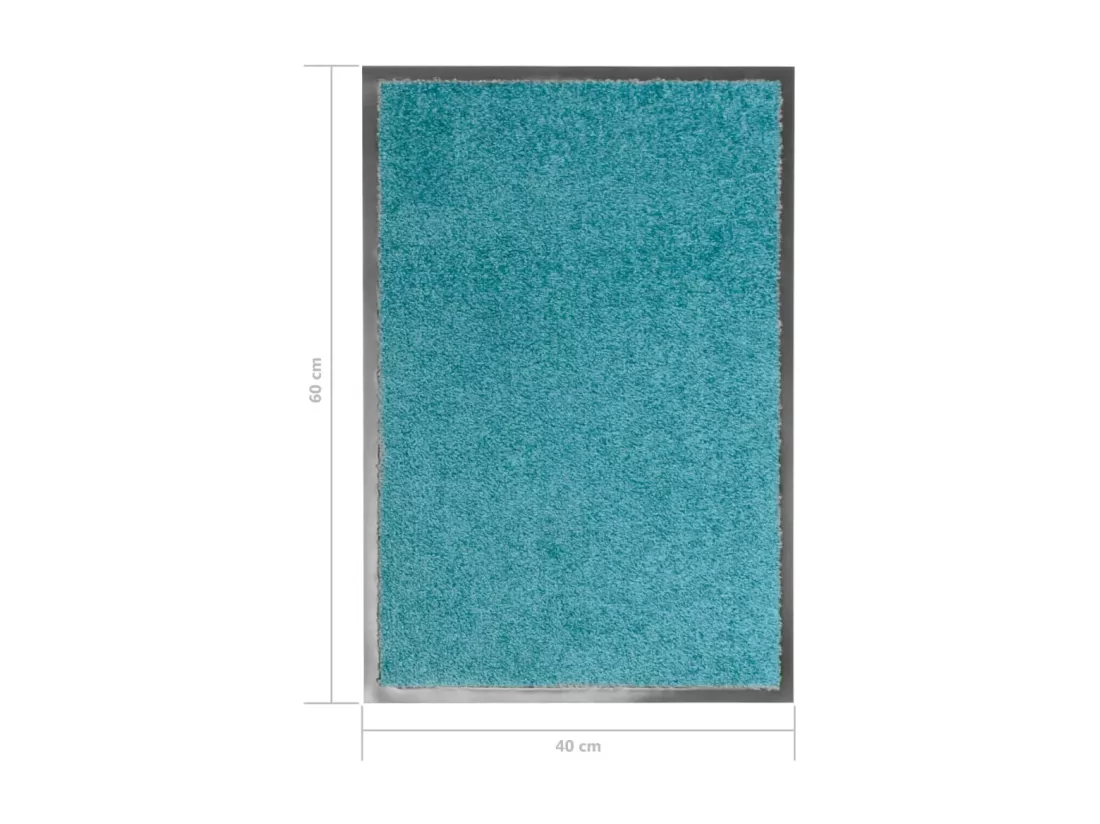 Paillasson lavable Cyan 40x60 cm