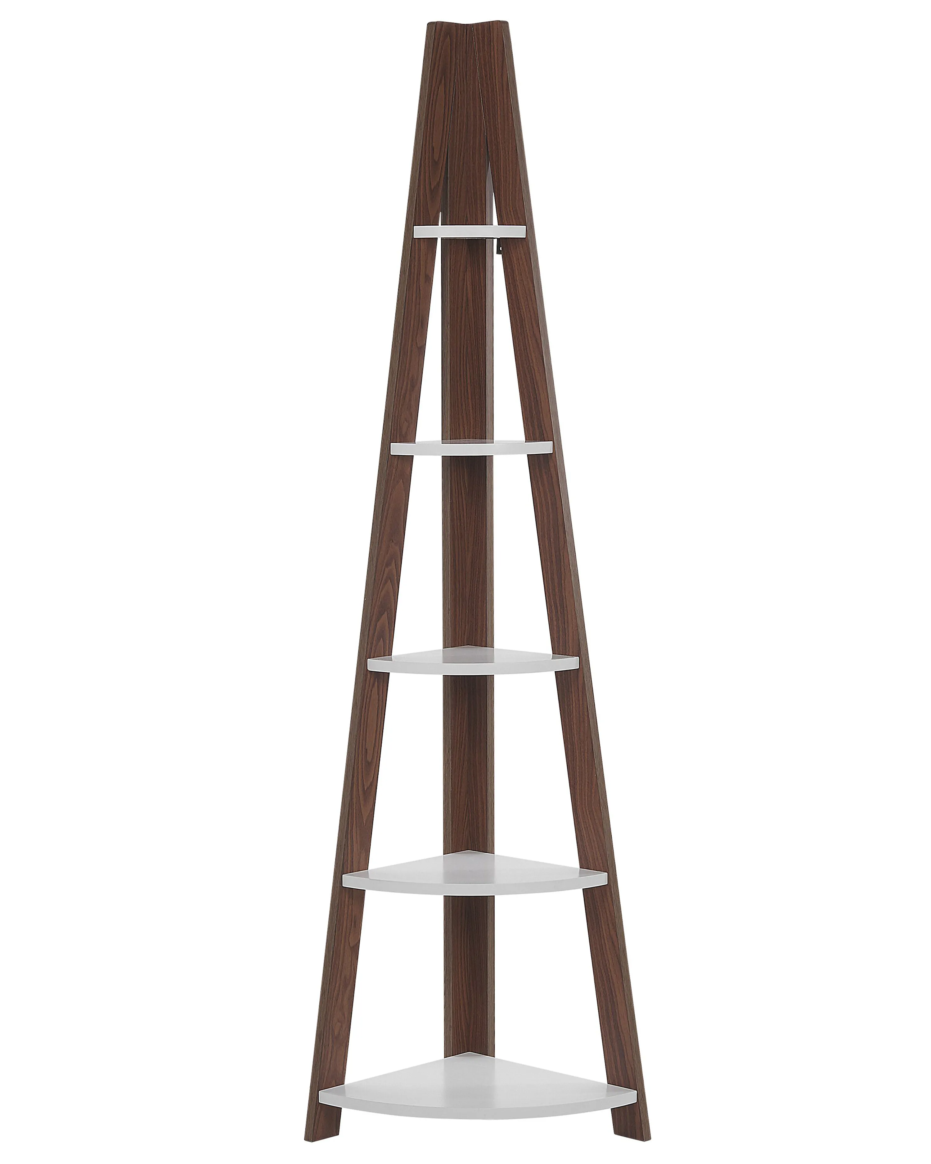 Hoek boekenkast met 5 niveaus MOBILE SOLO 175 cm Bruin/wit
