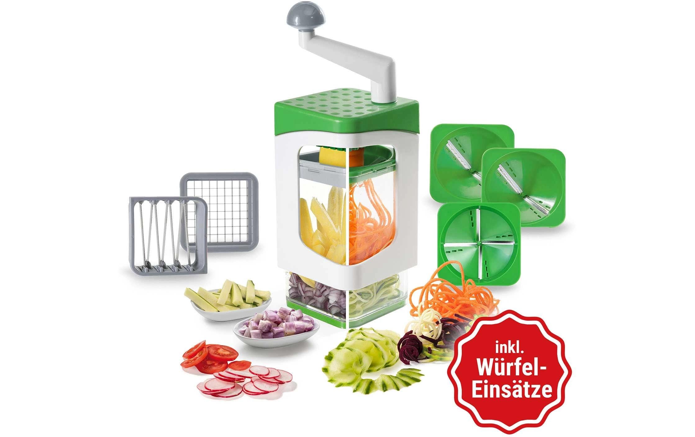 Gemüseschneider Nicer Dicer Julietti 13-teilig, Grün/WeissSpiralschneider und Gemüseschneider für kreative Küche