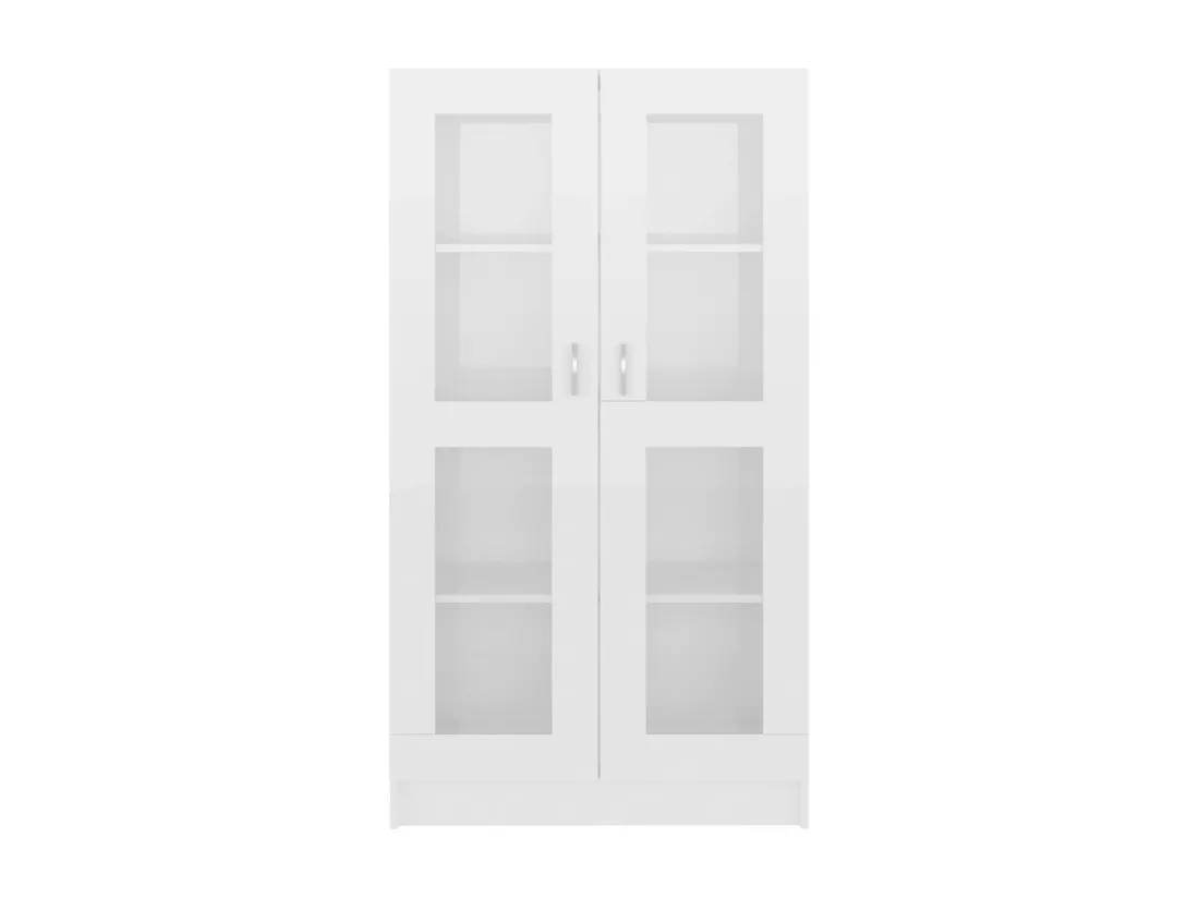Armoire à vitrine Blanc brillant 82,5x30,5x150 cm Aggloméré