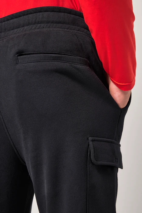 JAY-PI Sweat-Cargohose, Fitness, Modern Fit, bis 7 XL, schwarz | Ulla Popken