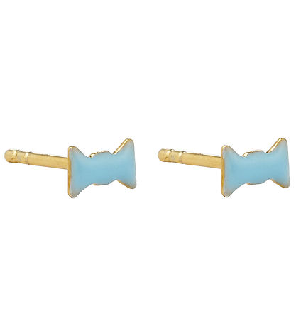 Design Letters Nieten - Bow Krawatte - Gold/Hellblau