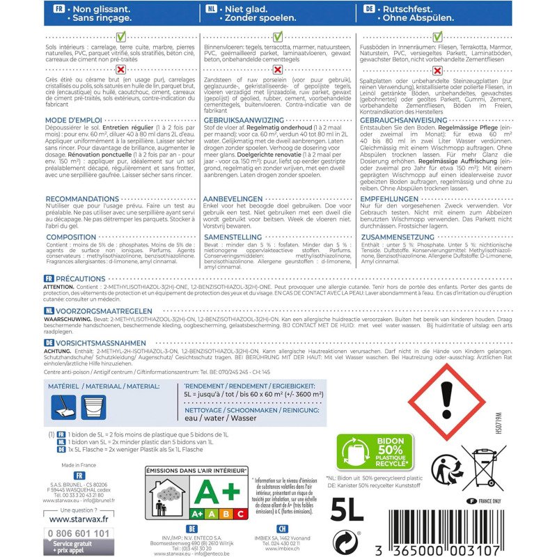 Shampooing autolustrant - 5 L
