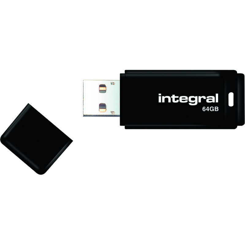 Integral clé USB Flash Drive 64 Go Usb 2.0 (Usb-A) Noir