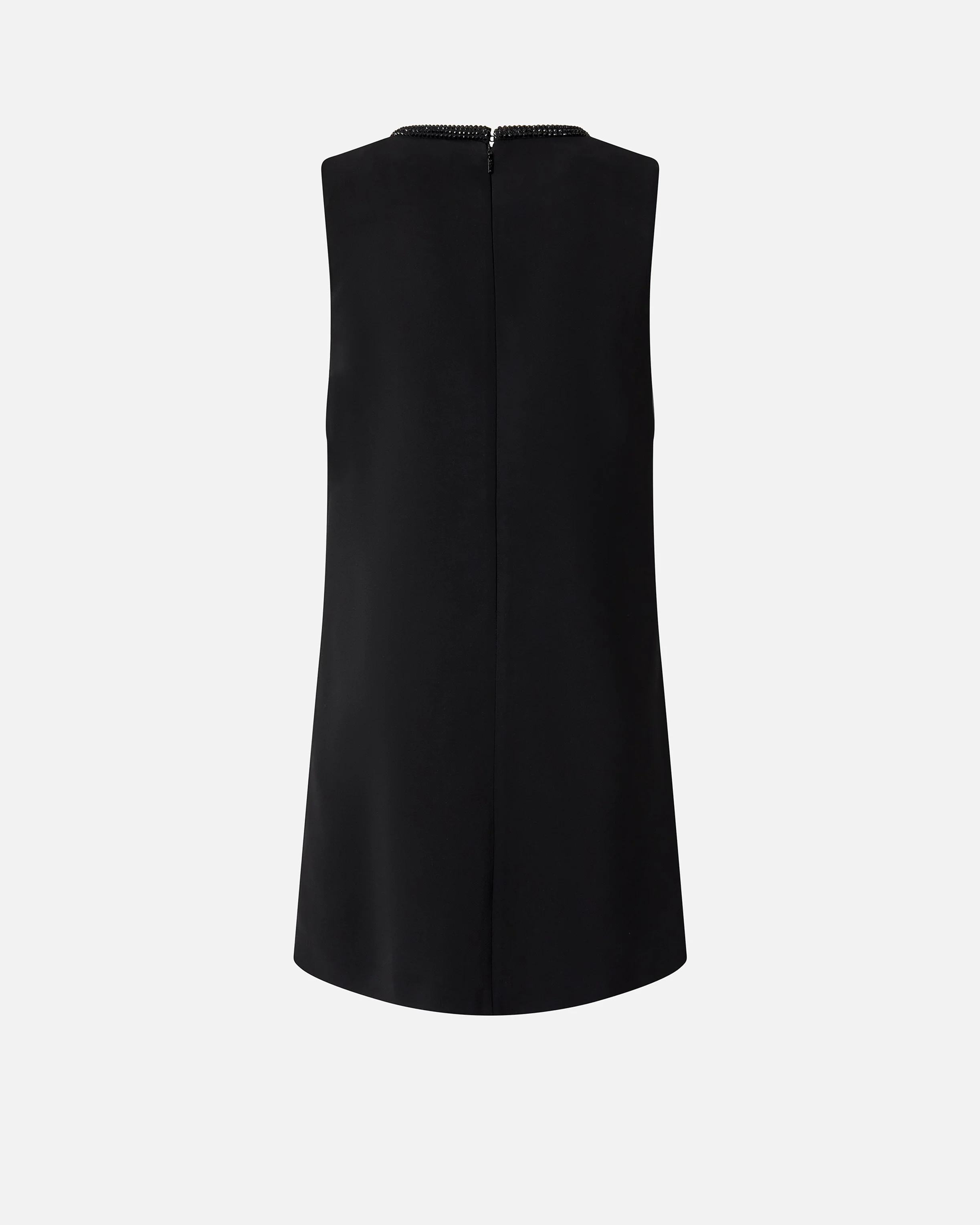 Mini-robe à encolure bijou | Noir