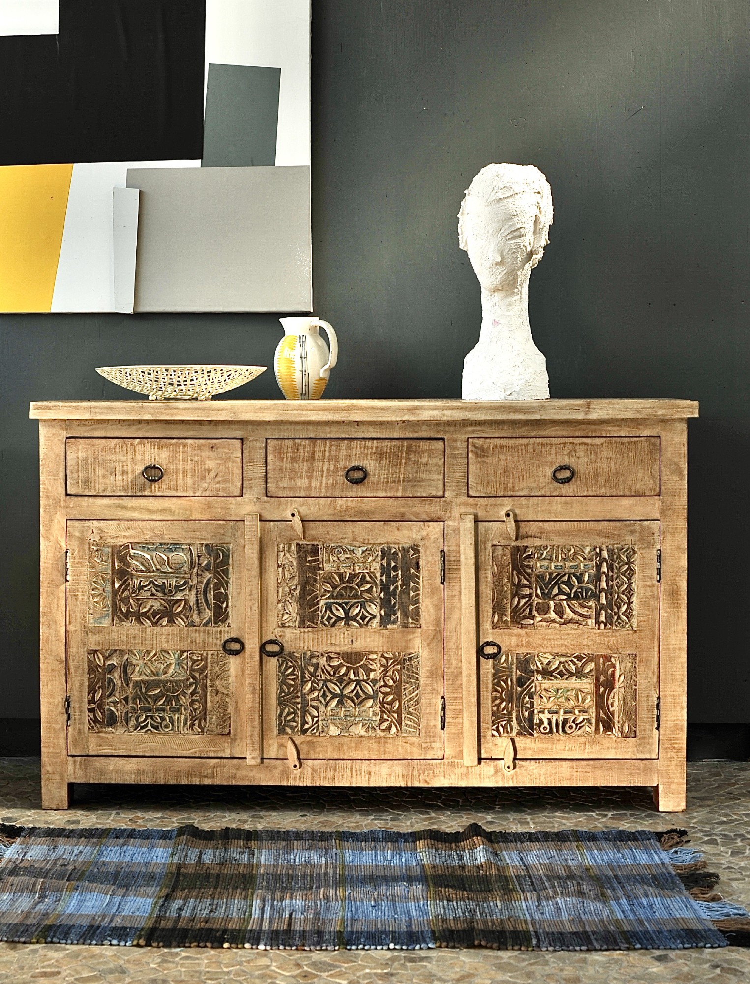 Sideboard 'Sharina', natur, T 40 cm, B 145 cm, H 90 cm von fischer's lagerhaus