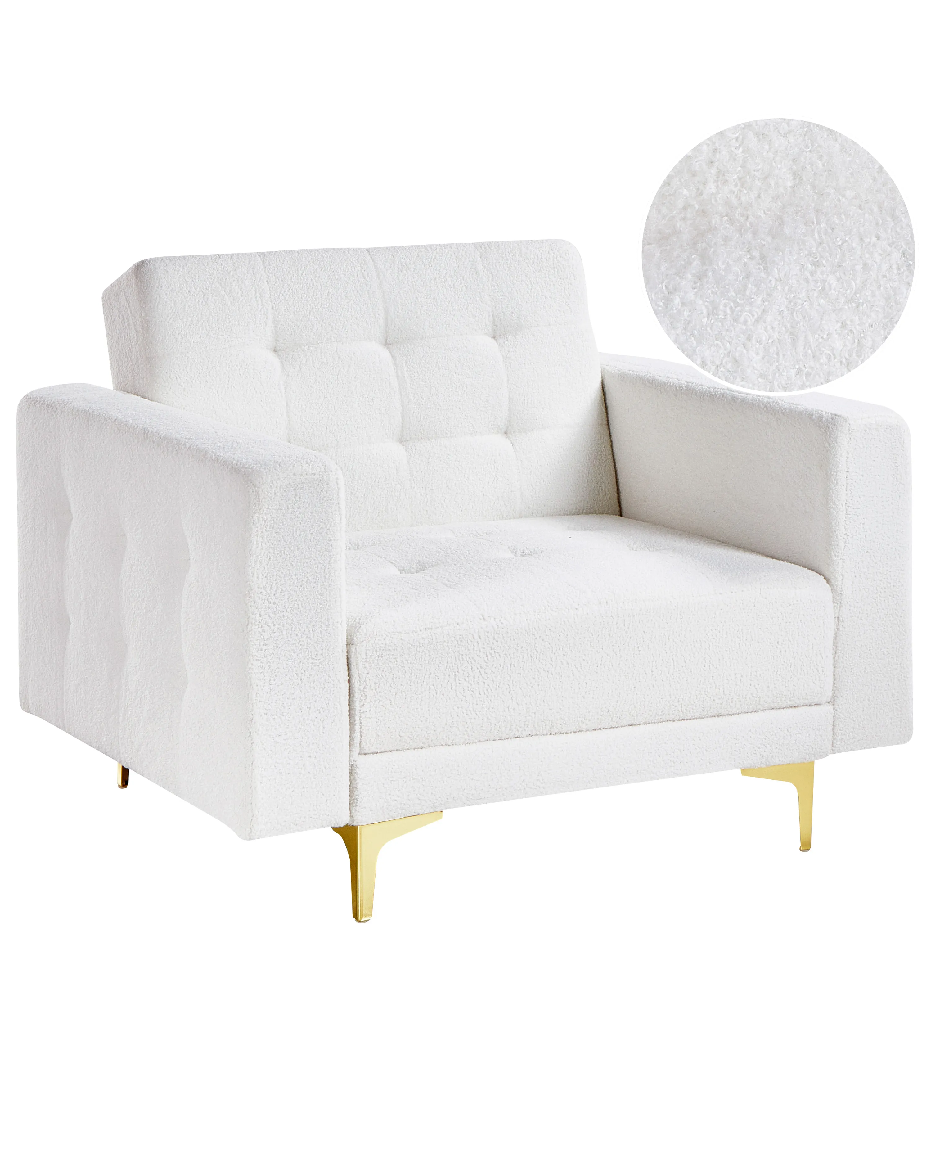 Fauteuil ABERDEEN Bouclé Gebroken wit