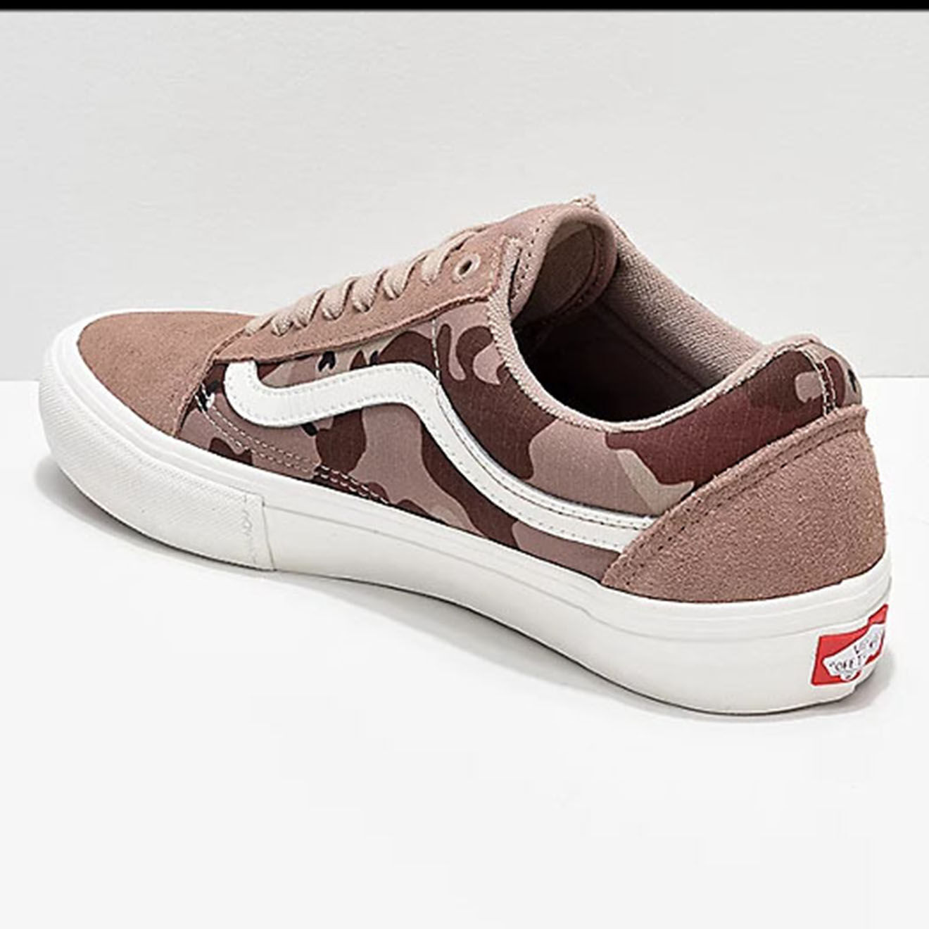 Vans Sneakers en Toile & Velours de Cuir Old Skool Pro roses
