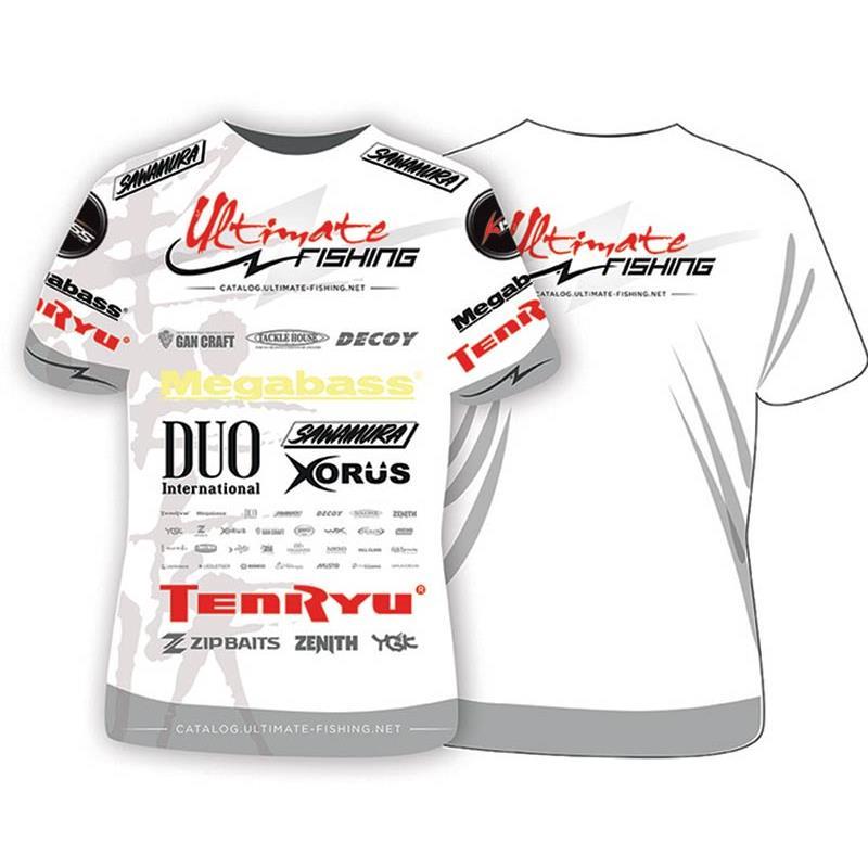 Tee Shirt Manches Courtes Homme Ultimate Fishing Competition - Blanc