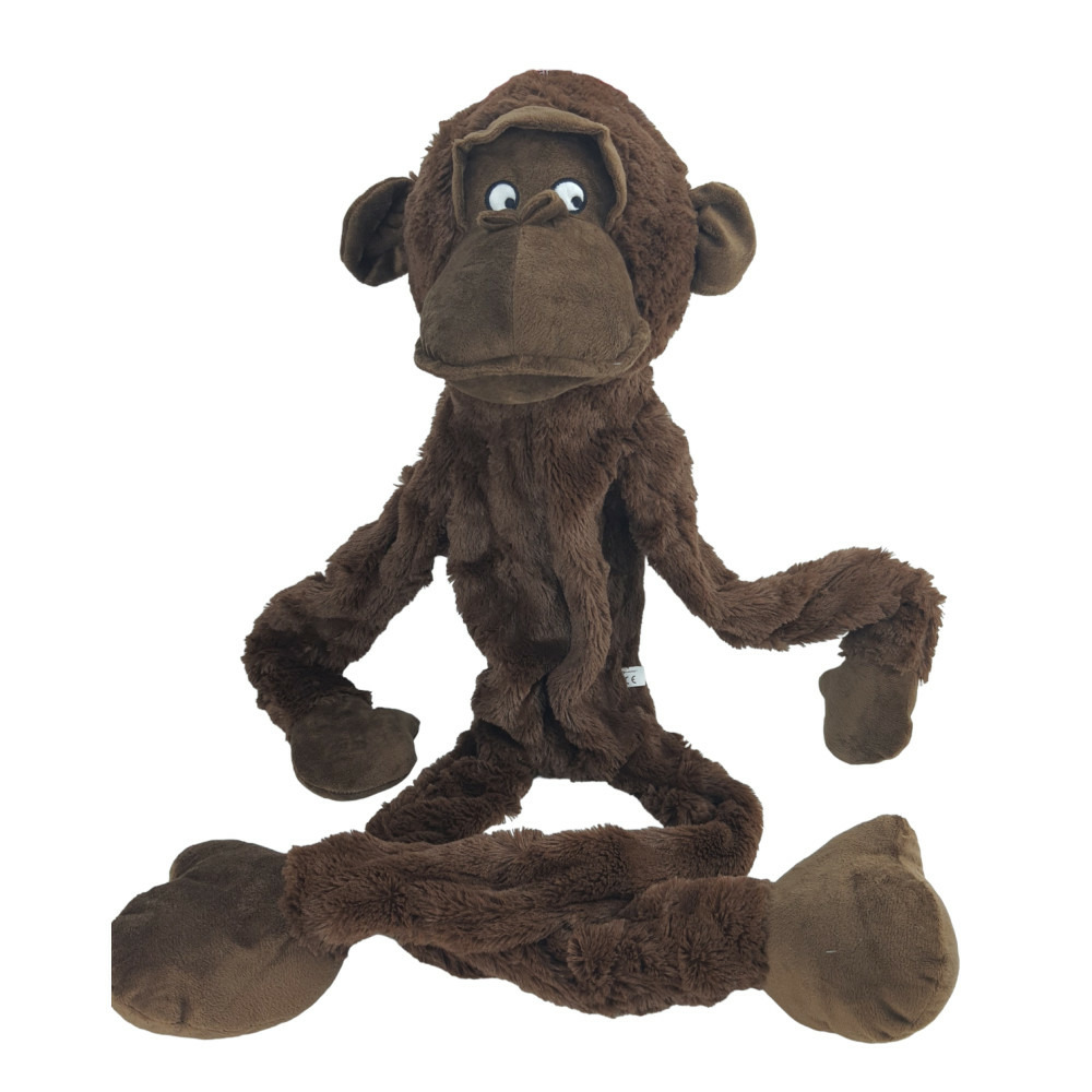 Jouet singe madina marron 100cm pour chien