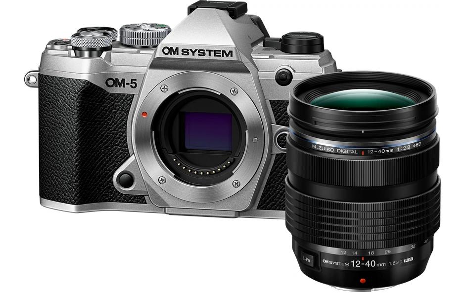 Fotokamera OM-5 Silver Kit M.Zuiko 12-40 mm Pro II<br>Spiegellose OM SYSTEM Kamera inklusive Objektiv