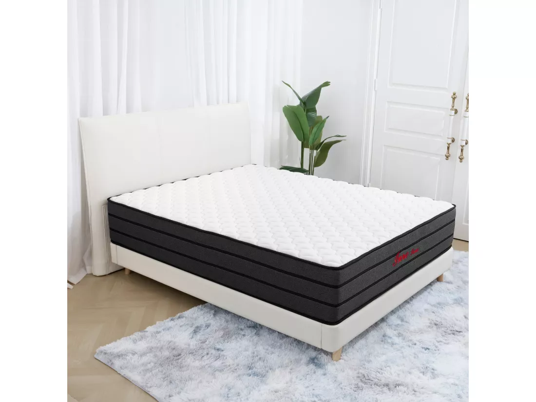 Matelas 160x200 cm INRE Très épais 25 cm Mousse mémoire de forme, Réversible Soutien Parfait, Hypoallergénique