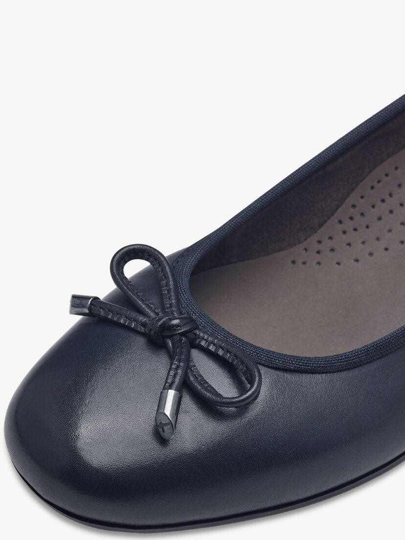 Leren Ballerina - blauw
