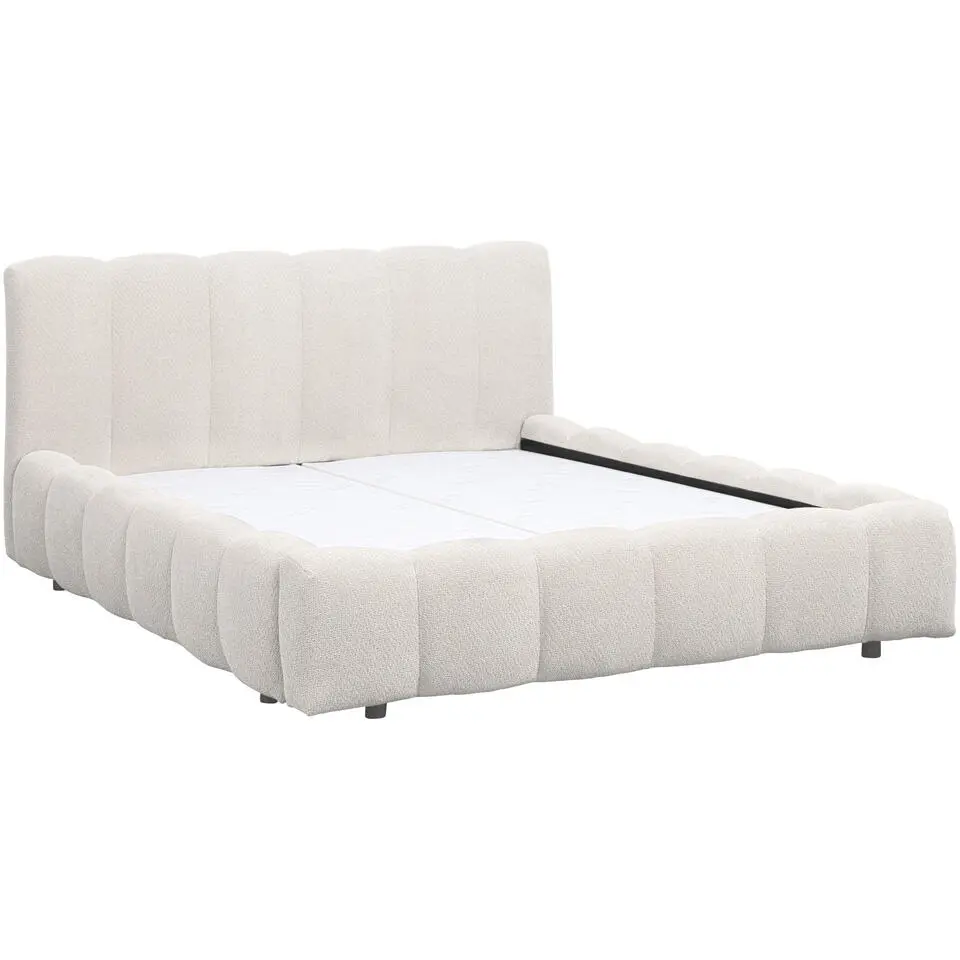 Bed Maudy met opbergruimte - ecru - 180x200 cm