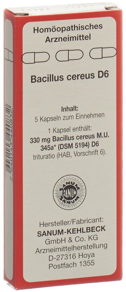 SANUM Bacillus cereus 6 D<br>5 Stück, Kapsel