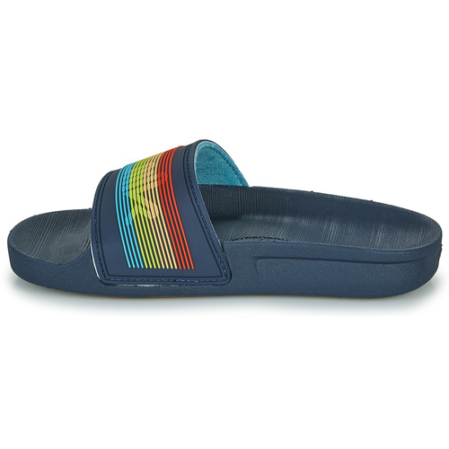 Quiksilver - RIVI WORDMARK SLIDE YOUTH - Bleu / Multicolore