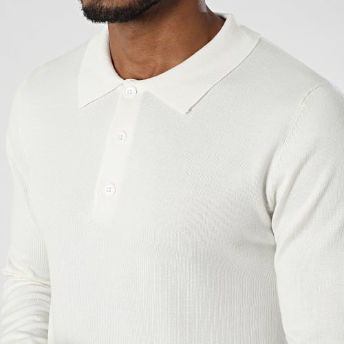 Polo Manches Longues Blanc