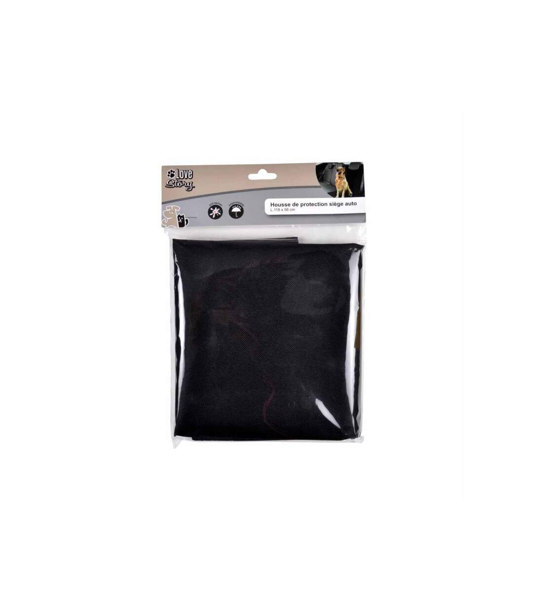 Paris Prix - Housse De Protection Chien siège Auto 118cm Noir