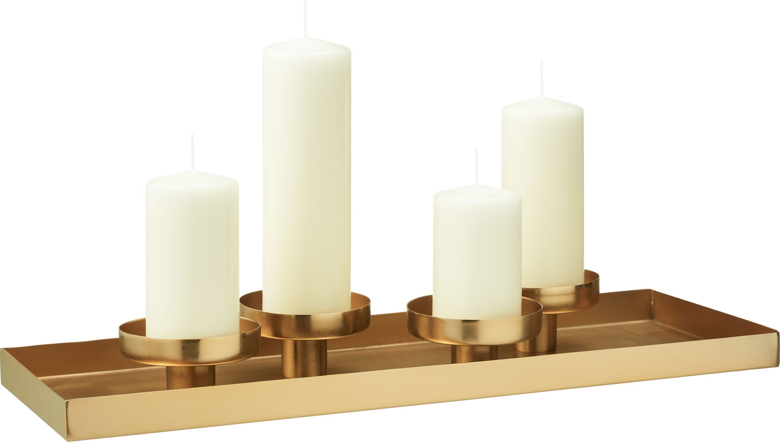 LINUS Kerzenhalter - Gold / H: 5.5 cm