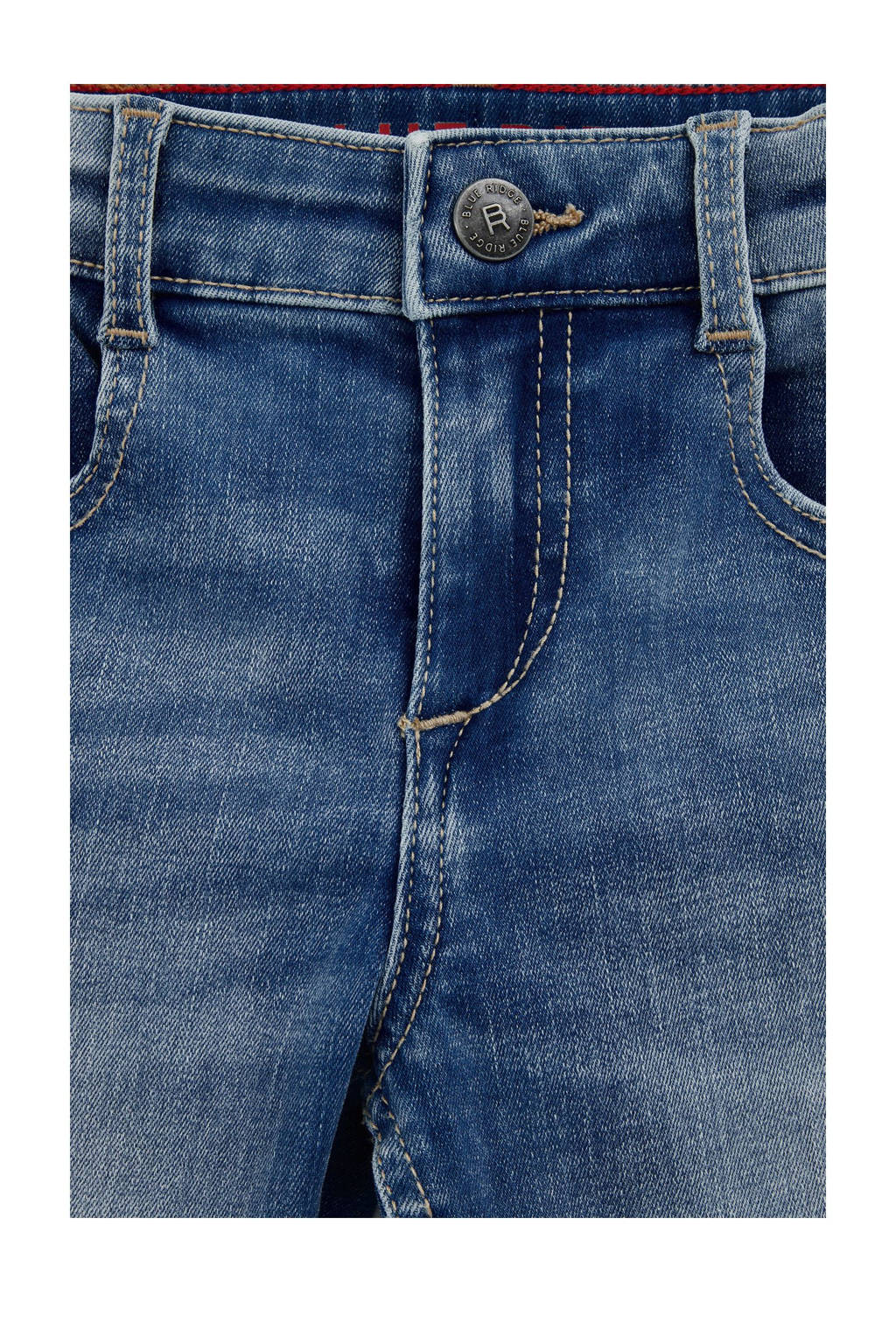 WE Fashion tapered tapered jeans lichtblauw