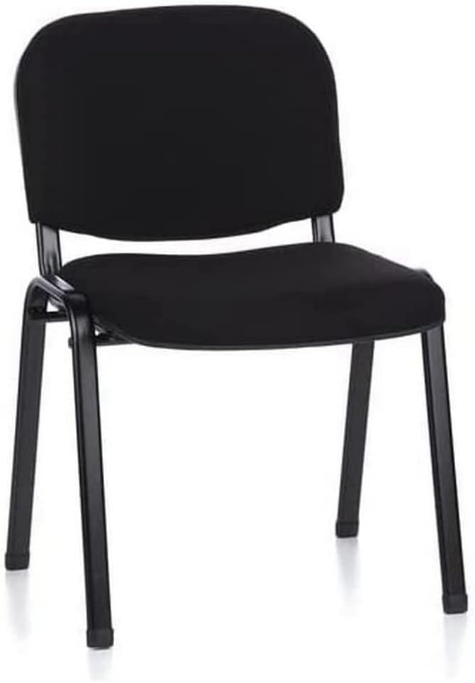 hjh OFFICE 4er Set Besucherstuhl stapelbar XT 600 Konferenzstuhl Stapelstuhl gepolstert, Metallgestell, Stoffbezug Schwarz 704500