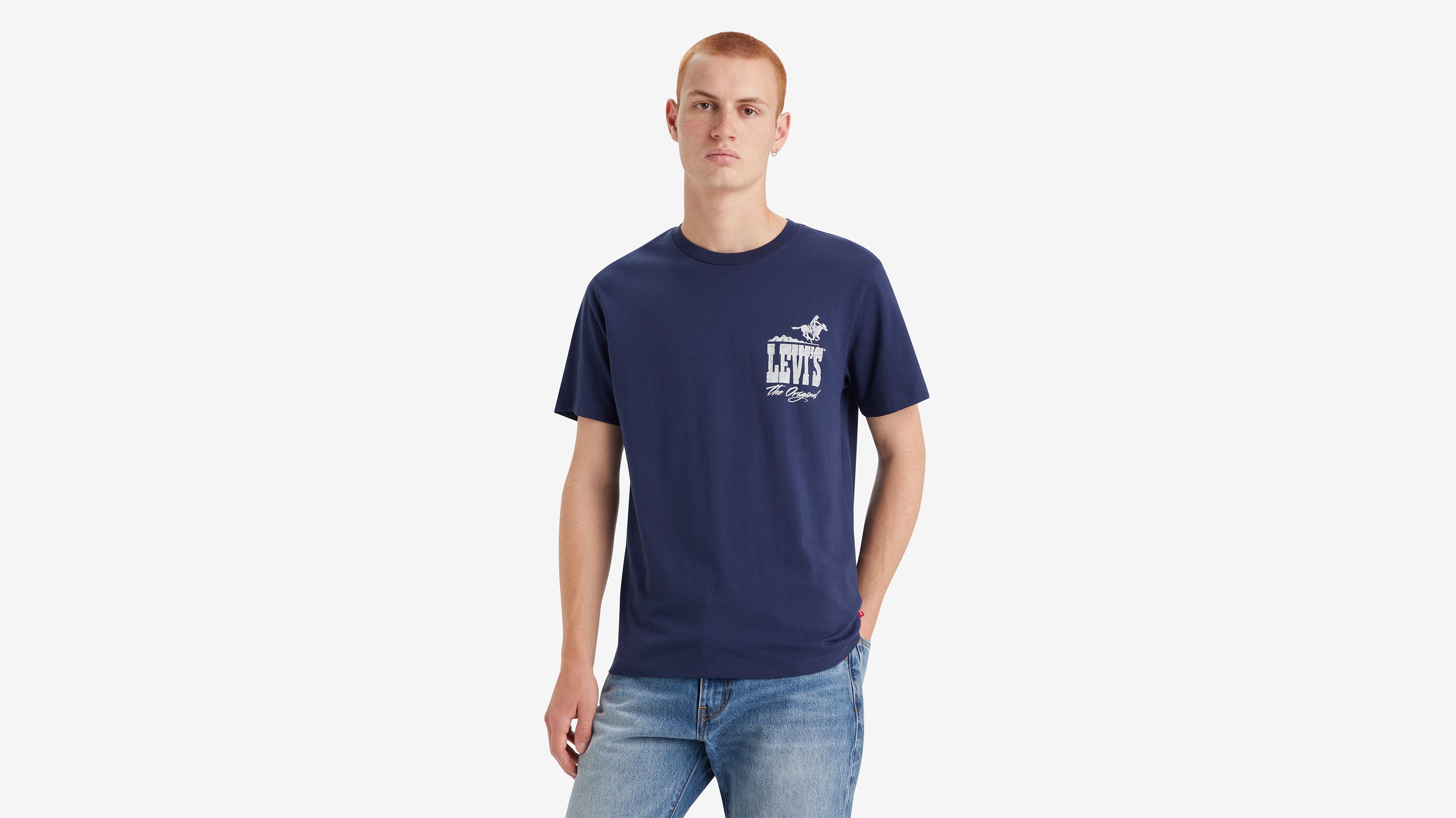 T-shirt graphique Classic - Western Logo  Naval Academy - Bleu