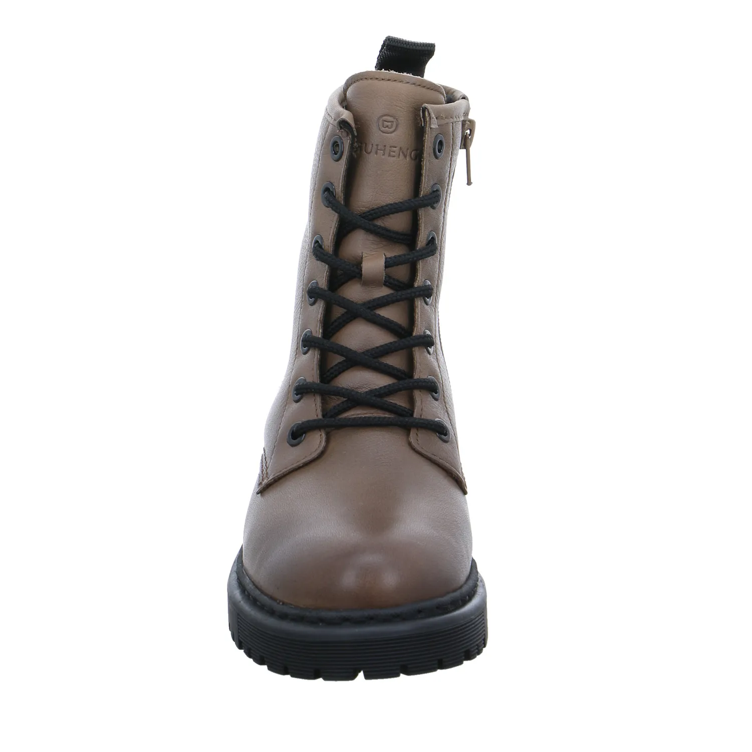 SCHUHENGEL Boot Taupe Leder  mit Wollfutter