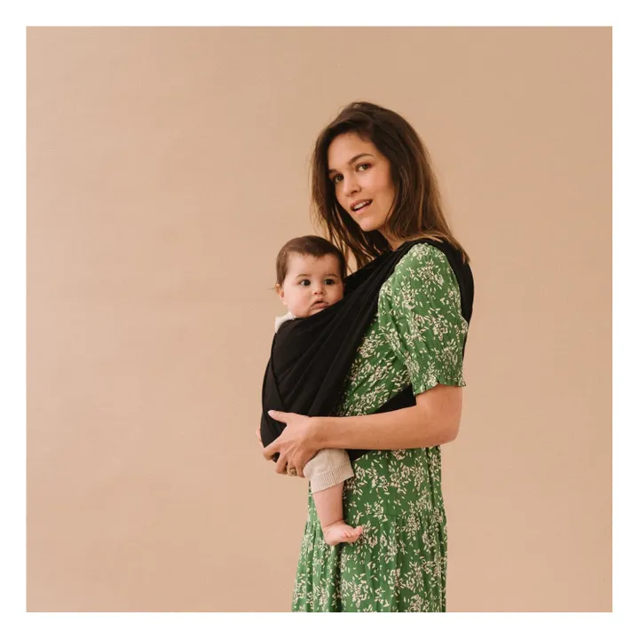 Studio Romeo Porte-bébé Black en coton bio | Noir