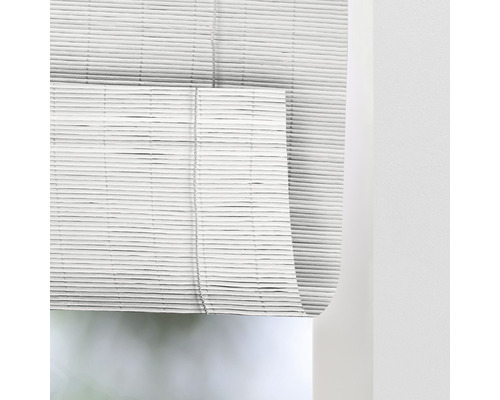 Soluna bamboe rolgordijn, plat wit, 60x160 cm