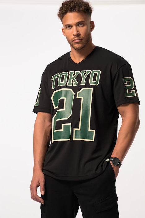 STHUGE T-Shirt, Halbarm, oversized, Football Print, bis 8 XL