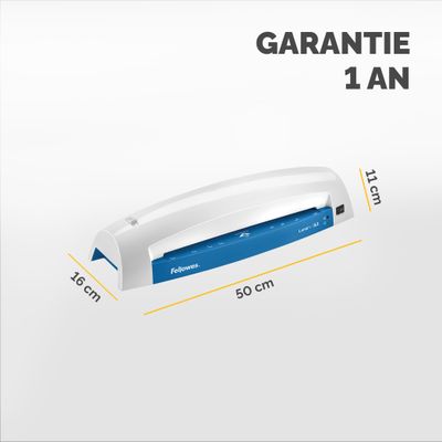 Fellowes Lunar + A3 - Plastifieuse A3 - de 80 à 125 microns - bleu