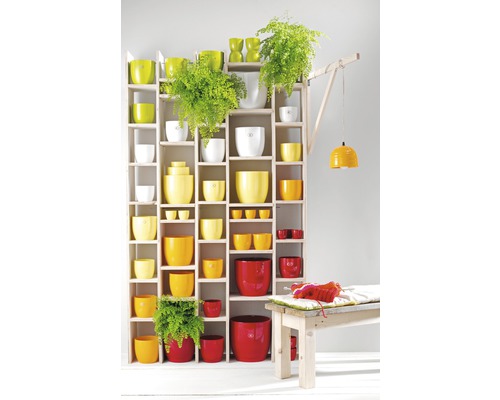 Soendgen Basel keramische bloempot, Ø 13 cm, H 12 cm, wit