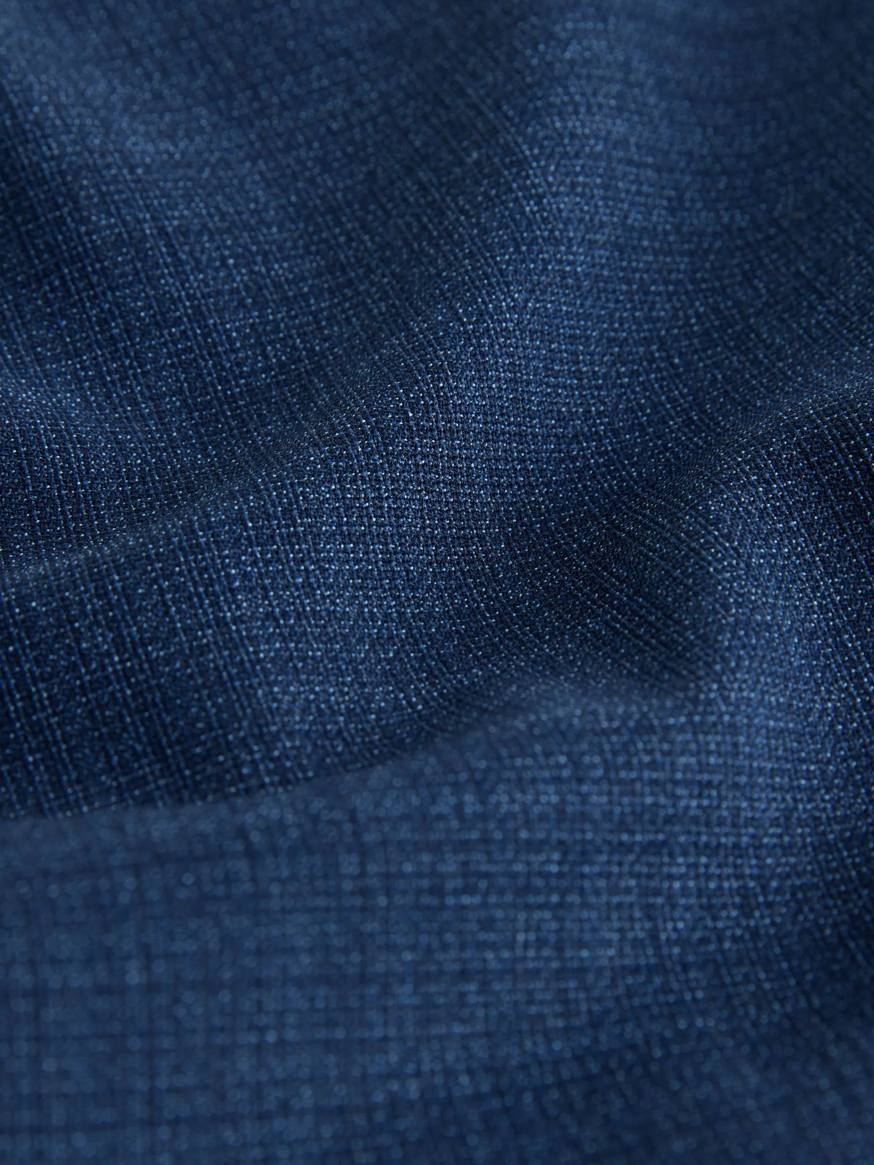 Blauw - Tailored fit - Colbert van wolmix met textuur