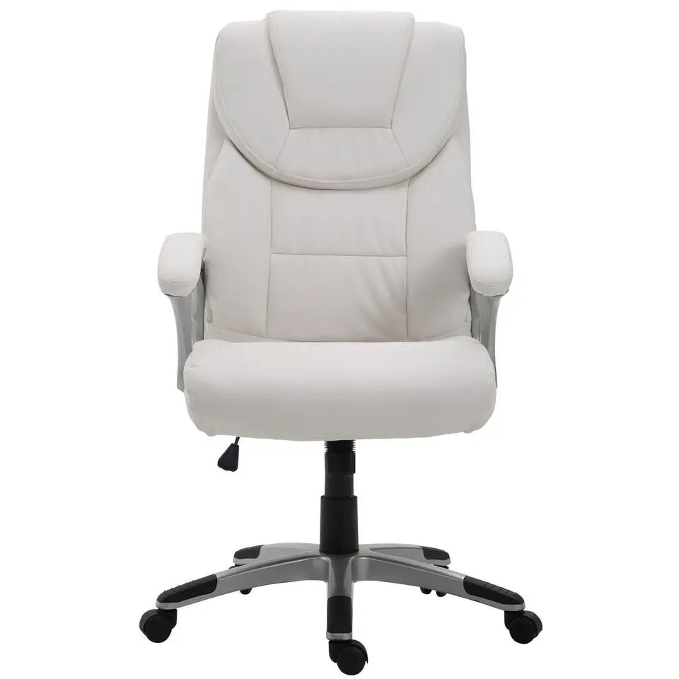 CLP Bureaustoel Texas V2 grijs Frame - Kunstleer - wit