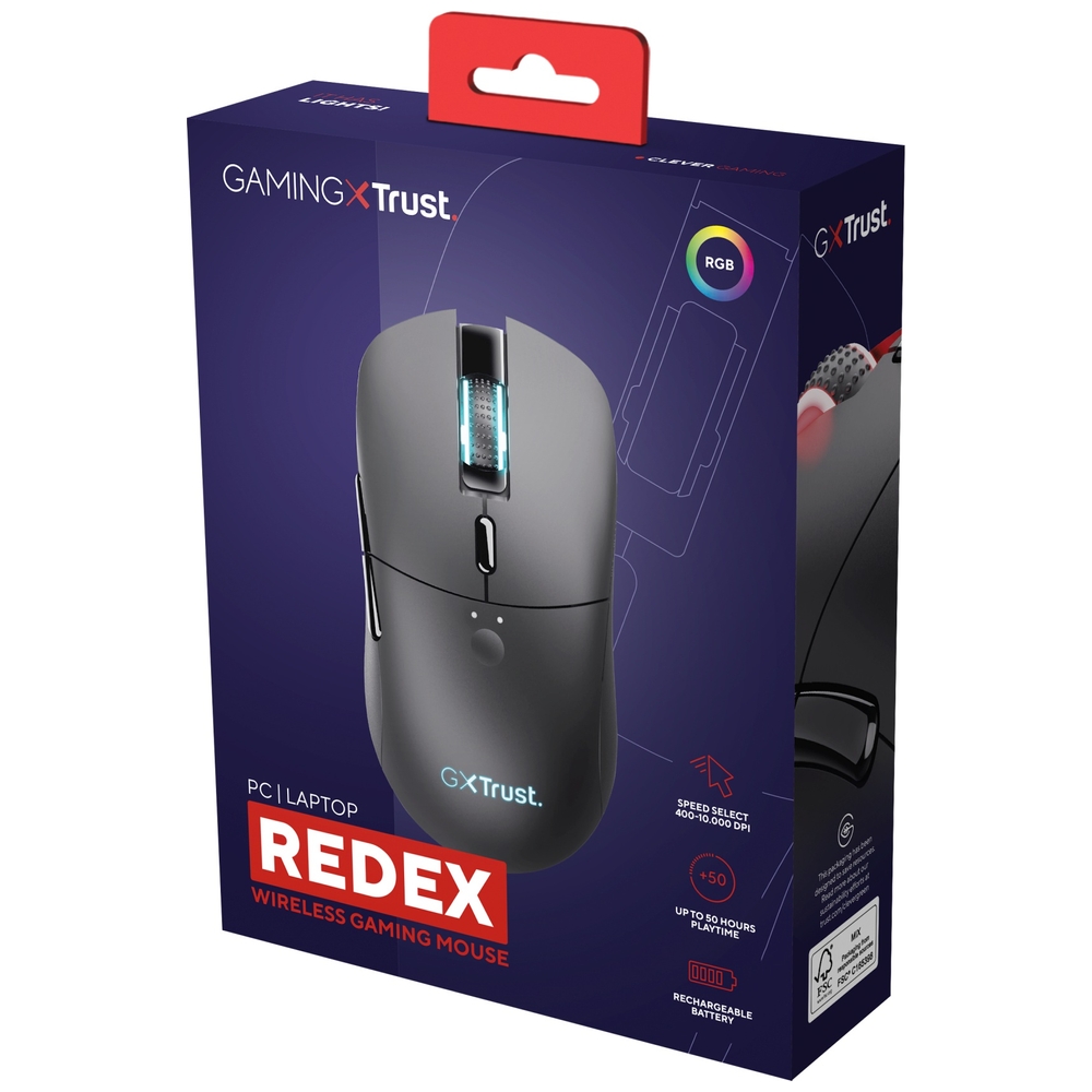 Trust GXT 980 Redex wiederaufladbare kabellose Gaming-Maus