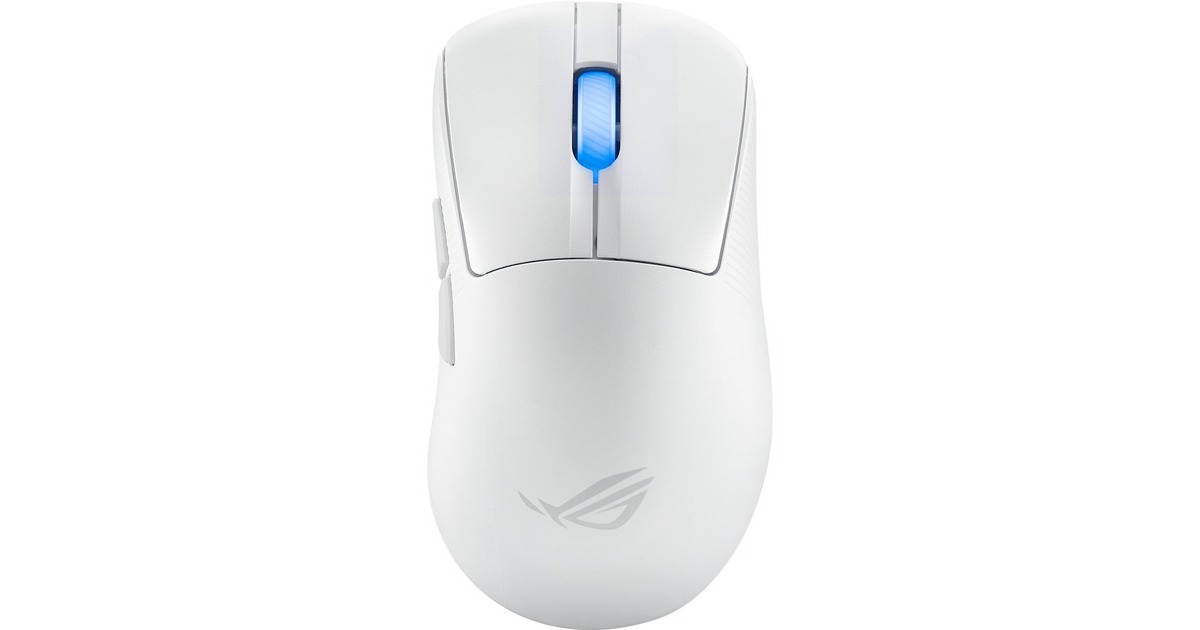 ASUSROG Keris II Ace gaming muis  (Wit, 100 - 42.000 dpi, USB, 2,4 GHz, Bluetooth 5.1, RGB leds)