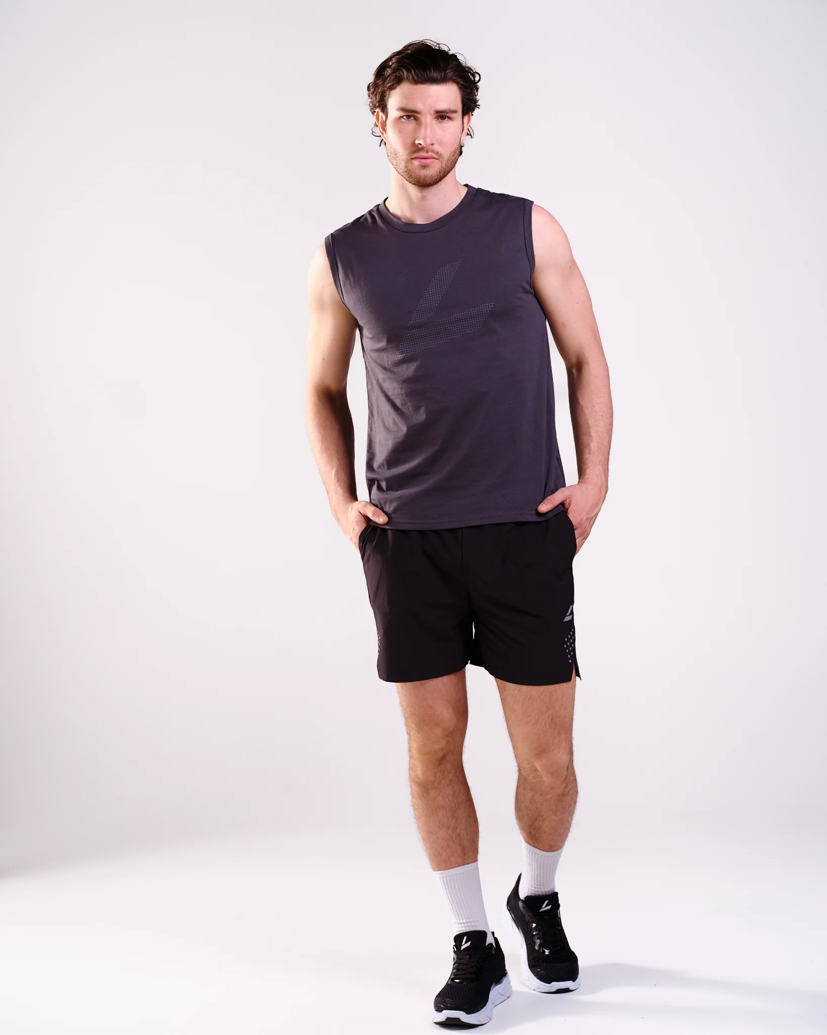 LEVITY Active Logo Tank Dark Navy