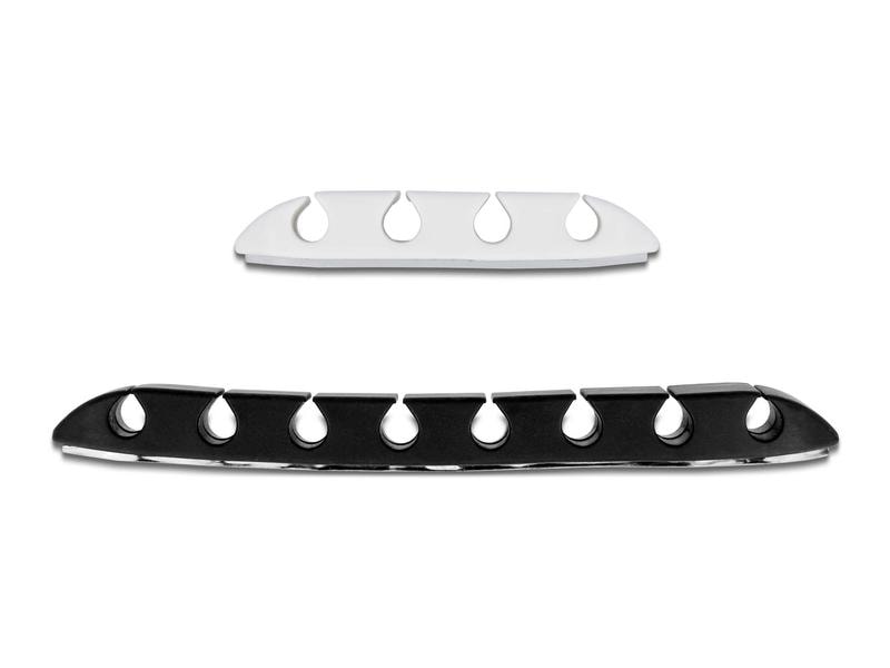 Delock Kabelhalter trapezförmig Kombi Set 10 Stück Kabelhalter trapezförmig selbstklebend Kombi Set 10 Stück schwarz / weiss
