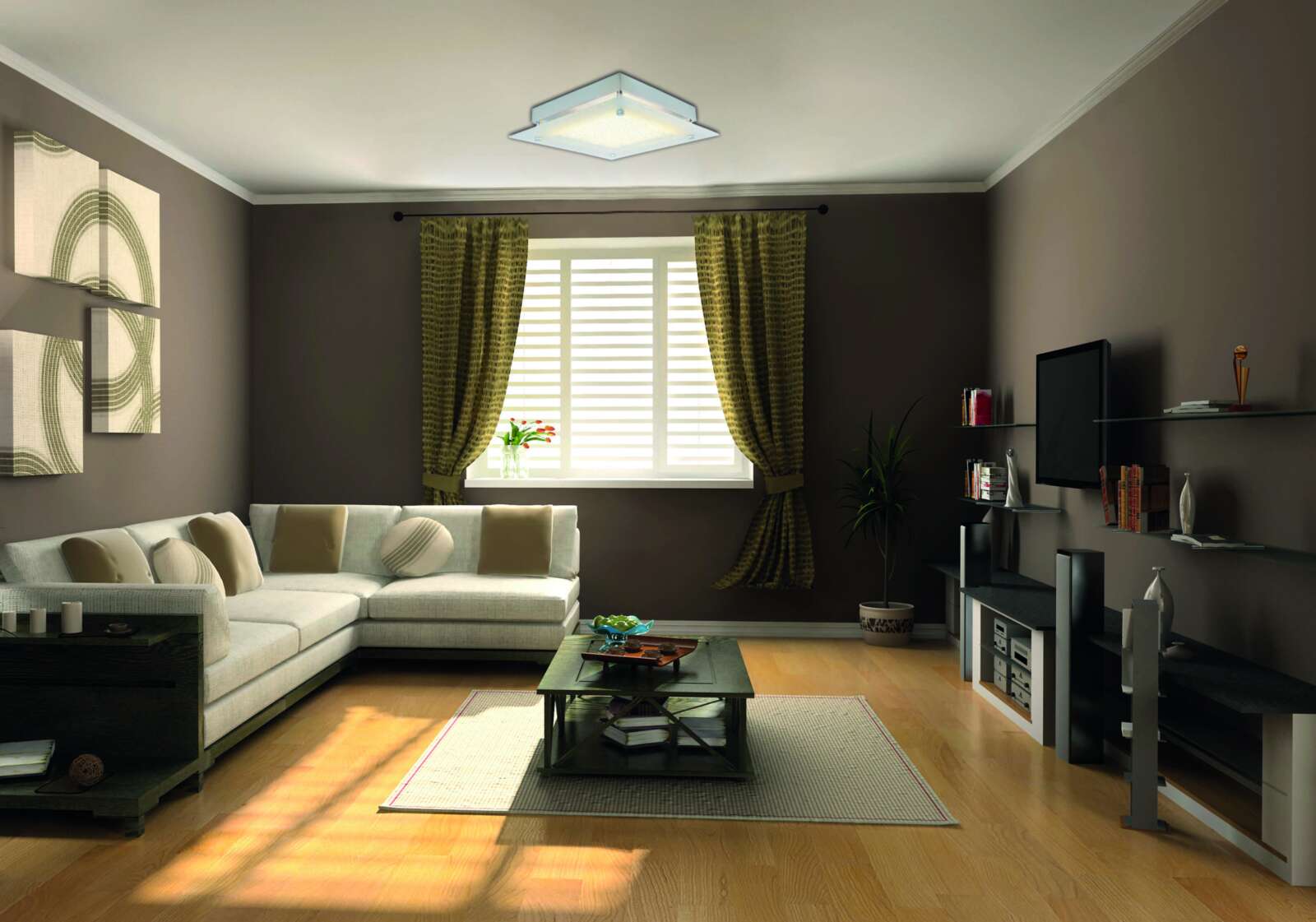 LED-Deckenleuchte LEEDS - Kristalloptik - 25 cm
