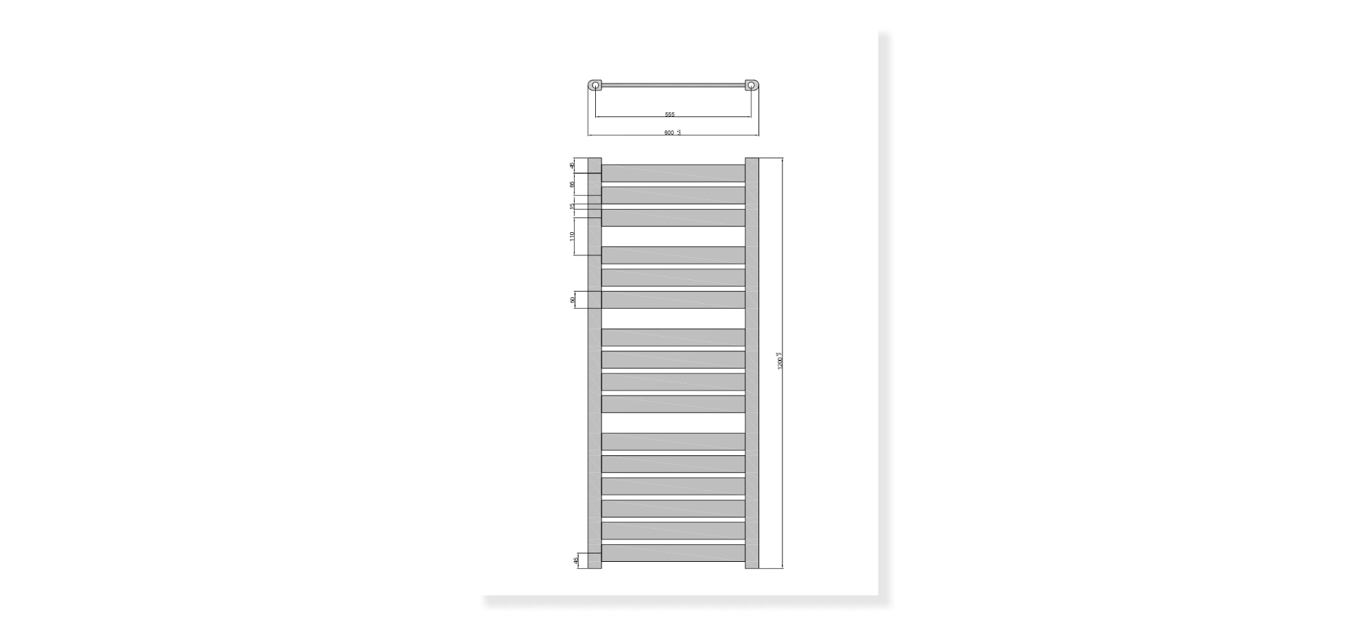 Sanicare Moda elektrische radiator 60x120cm wit mat met afstandsbediening en thermostaat chroom rechtsonder