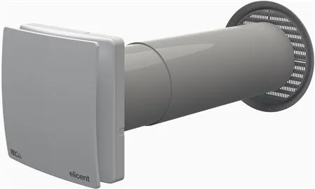 MAICO Ventilator REC Duo Plus RC med op til 90% varmegenvinding, hygrostat og fjernbetjening. Luftmængde 12/30/40 m³/h, Ø100 mm.